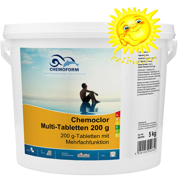 chemoform кемохлор мультитаблетки 5 кг для бассейна